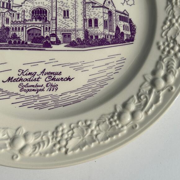 VTG Columbus Ohio Collector Plate King Avenue Methodist Church Homer Laughlin - Picture 6 of 7